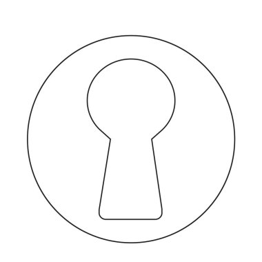 Anahtar deliği düz simgesi