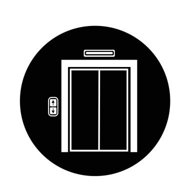 Asansör düz simgesi