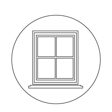 Pencere Düz Simgesi
