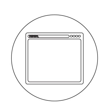 tarayıcı düz simgesi