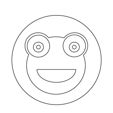 Kurbağa düz simgesi