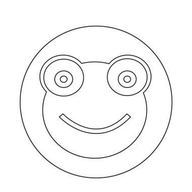 Kurbağa düz simgesi