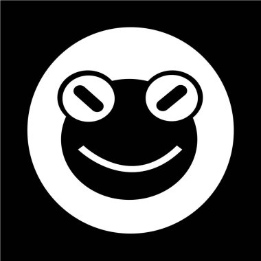 Kurbağa düz simgesi