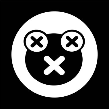 Kurbağa düz simgesi