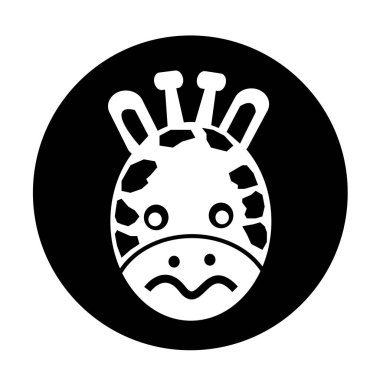 Zürafa düz simgesi