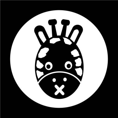 Zürafa düz simgesi