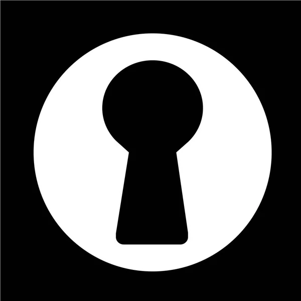 Icona piatta buco della serratura — Vettoriale Stock
