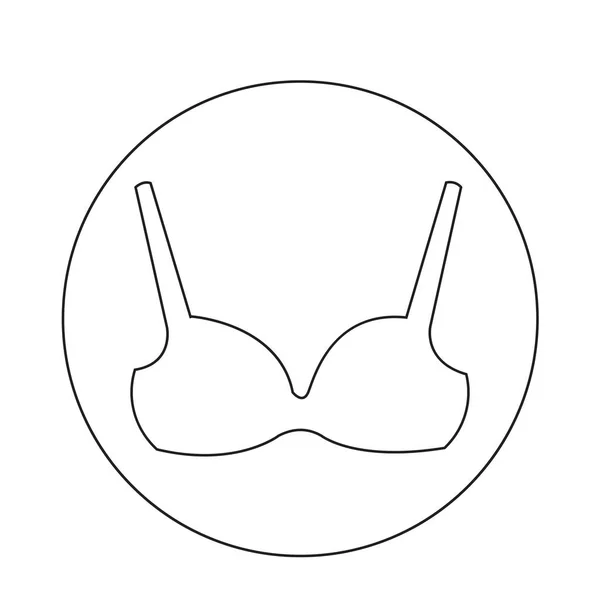 Ícone de roupa interior de mulher —  Vetores de Stock