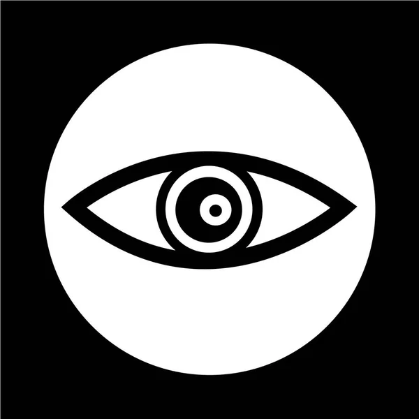 Platte oogpictogram — Stockvector