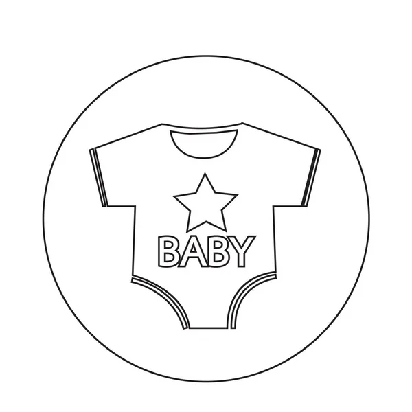 Pictogram van de kleding van de baby — Stockvector