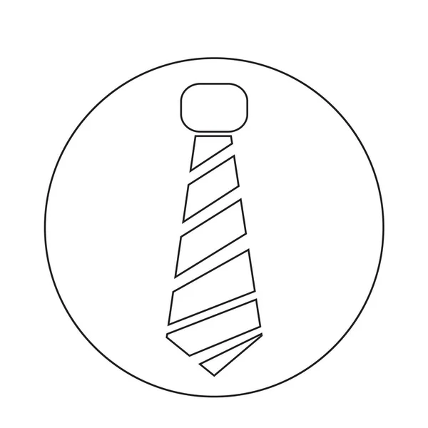 Icono plano corbata — Vector de stock