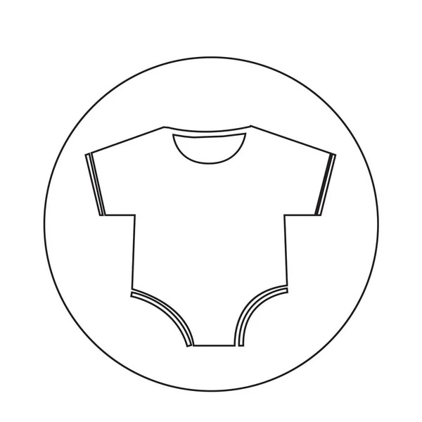 Pictogram van de kleding van de baby — Stockvector