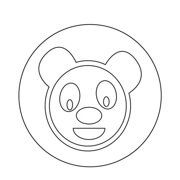 Lindo icono de panda — Archivo Imágenes Vectoriales