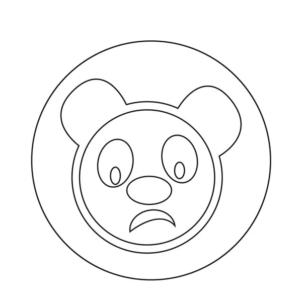 Roztomilý panda ikona — Stockový vektor