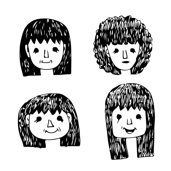Ikona kreskówka ludzie twarzy — Wektor stockowy