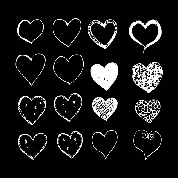 Corazón conjunto icono — Vector de stock