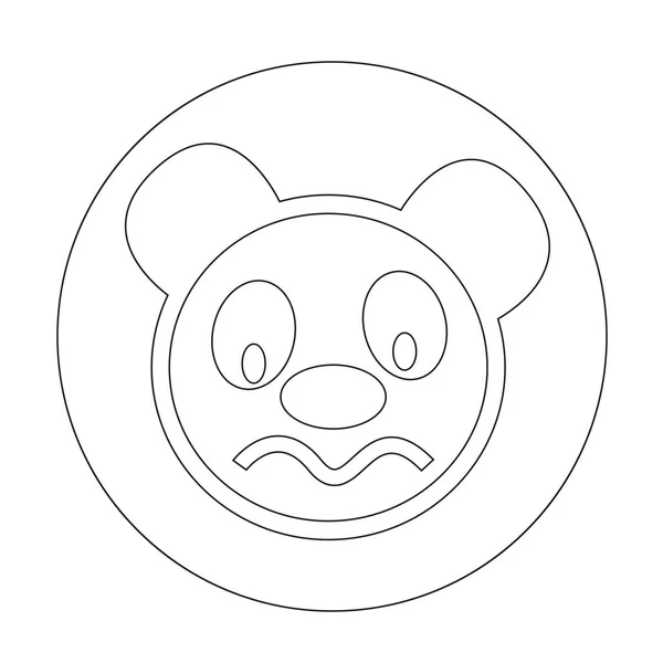 Lindo icono de panda — Vector de stock