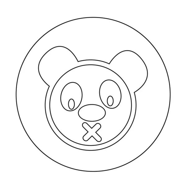 Lindo icono de panda — Vector de stock