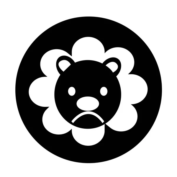 Lindo icono de león — Archivo Imágenes Vectoriales