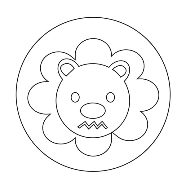 Icône lion mignon — Image vectorielle