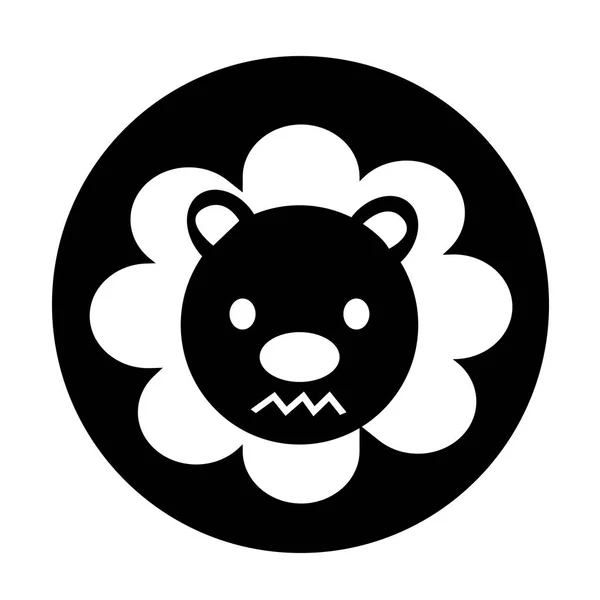 Lindo icono de león — Archivo Imágenes Vectoriales