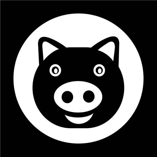 Cute pig Icon — Stock Vector