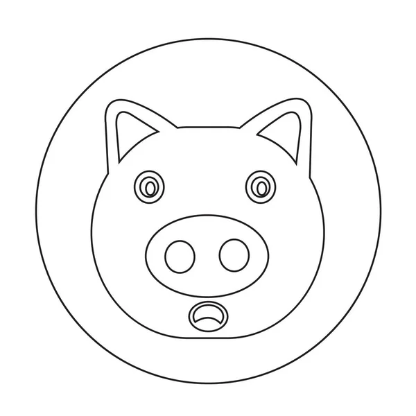 可爱的猪图标 — 图库矢量图片