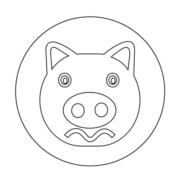 Icône de porc mignon — Image vectorielle