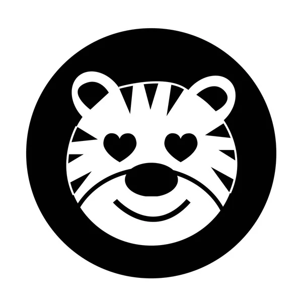 Tigre icono plano — Archivo Imágenes Vectoriales