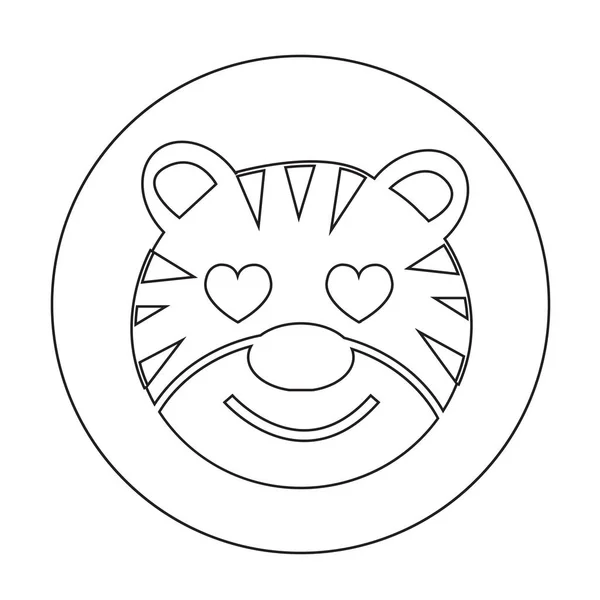 Tiger ploché ikony — Stockový vektor