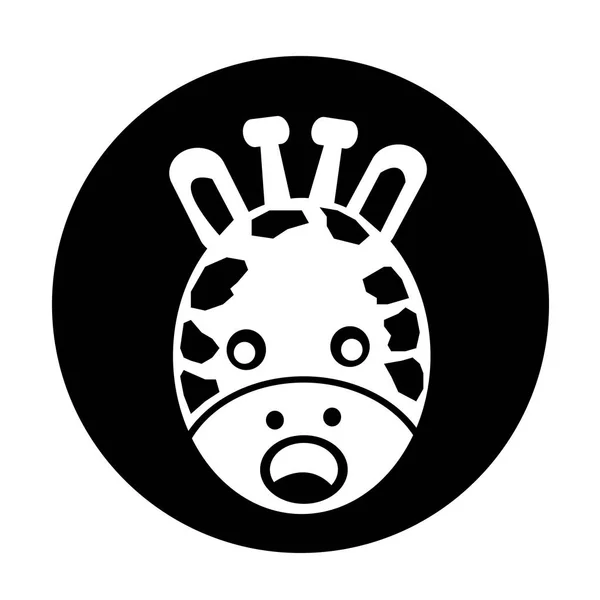 Giraffe flat icon — Stock Vector