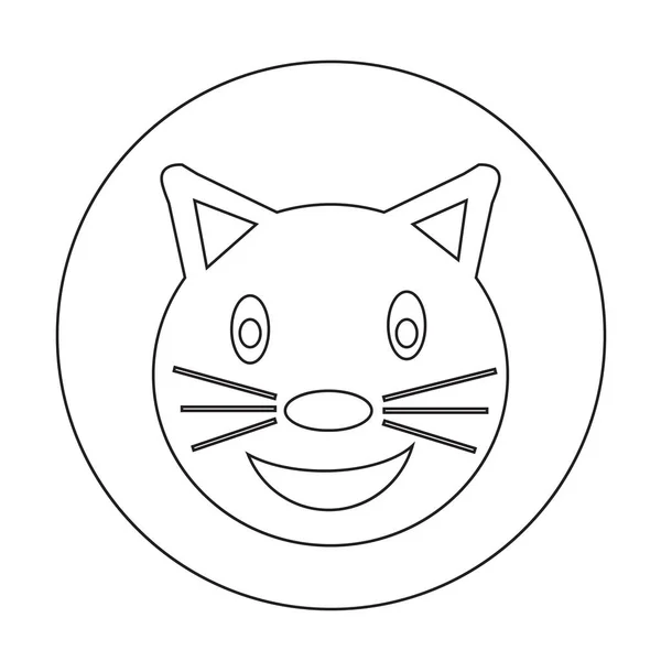 Cat flat icon — Stock Vector