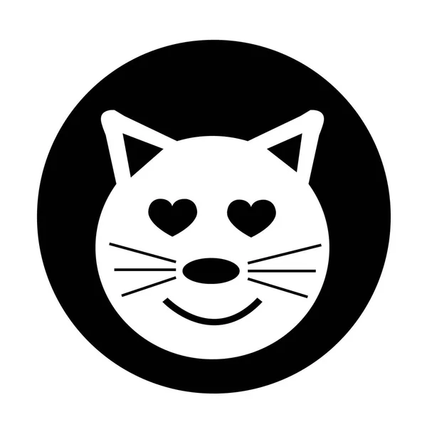 Icono plano gato — Vector de stock