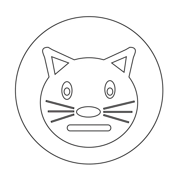 Icona piatto gatto — Vettoriale Stock