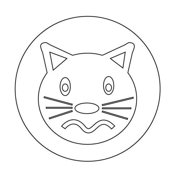 Icona piatto gatto — Vettoriale Stock