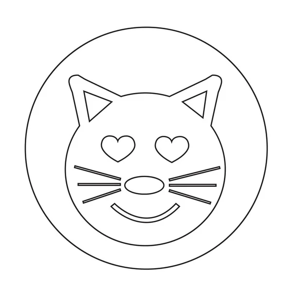 Cat flat icon — Stock Vector