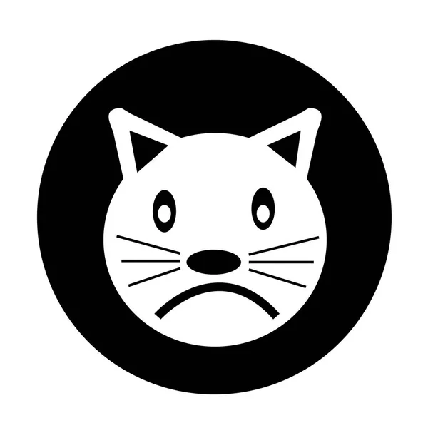 Kat platte pictogram — Stockvector
