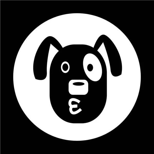 Icône plate pour chien — Image vectorielle
