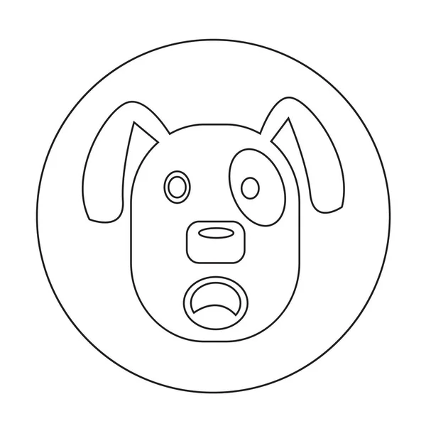 犬フラットアイコン — ストックベクタ
