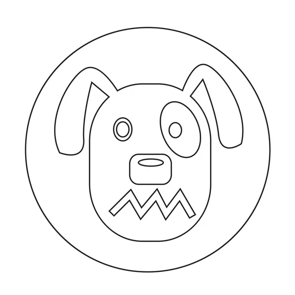 Ícone plano do cão — Vetor de Stock