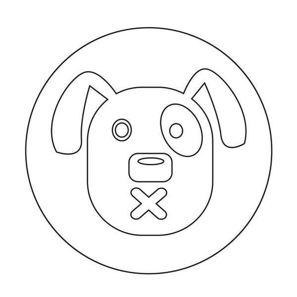 Icona piatto cane — Vettoriale Stock