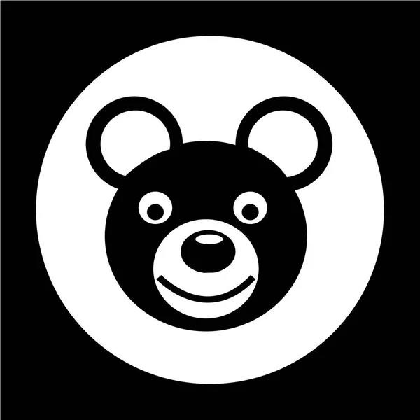 Urso ícone plano — Vetor de Stock