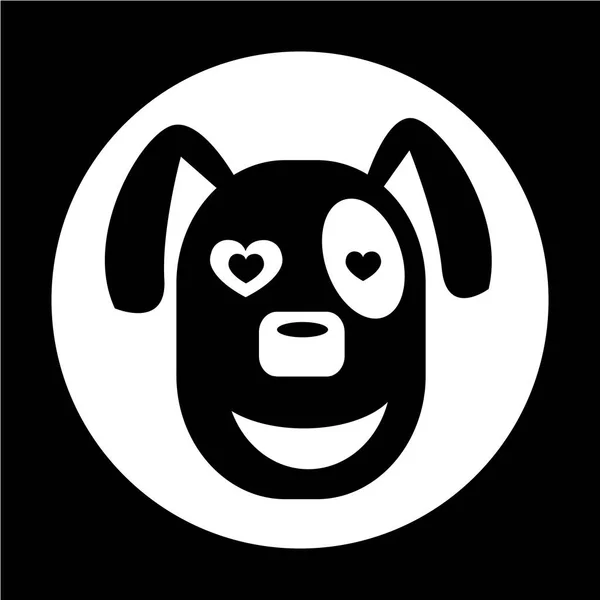 犬フラットアイコン — ストックベクタ