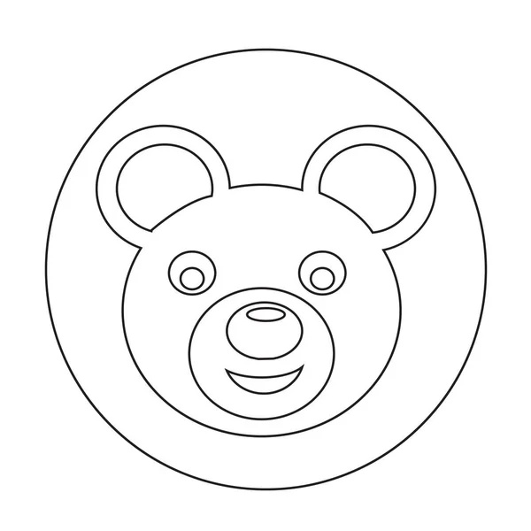 Oso icono plano — Vector de stock