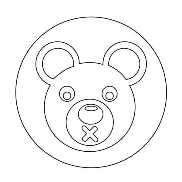 Urso ícone plano —  Vetores de Stock