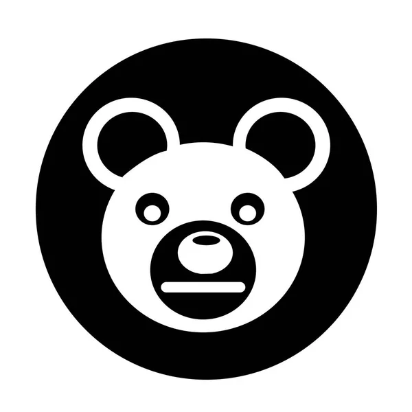 Oso icono plano — Vector de stock