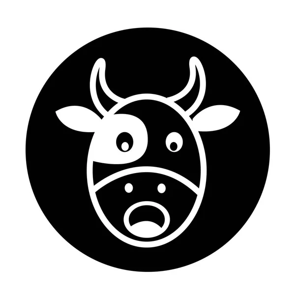 Icono plano de vaca — Archivo Imágenes Vectoriales