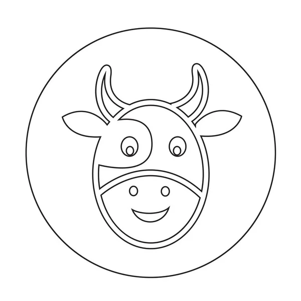 Icono plano de vaca — Archivo Imágenes Vectoriales
