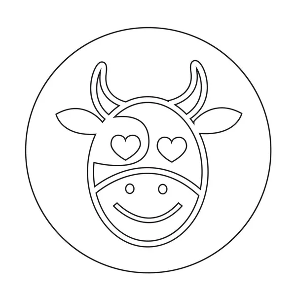 Cow flat icon — Stock Vector