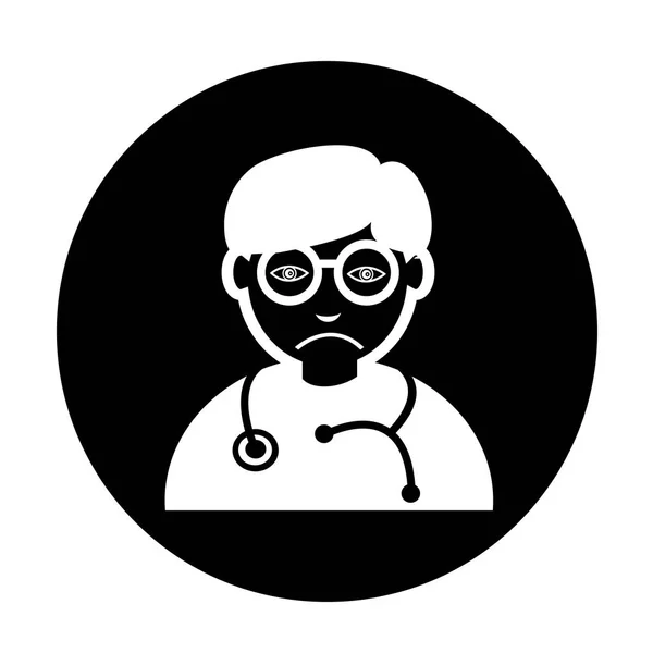 Doctor icono plano — Vector de stock